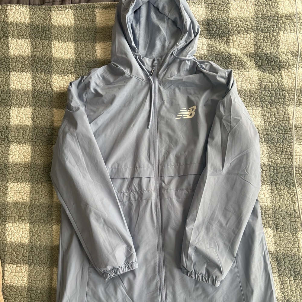 New Balance Sky Blue Hooded Windbreaker